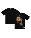 【送料無料】 ミッチェル&ネス メンズ Tシャツ トップス Men's and Women's Men's Stephen Curry Black NBA Real Big Face Player T-Shirt Black