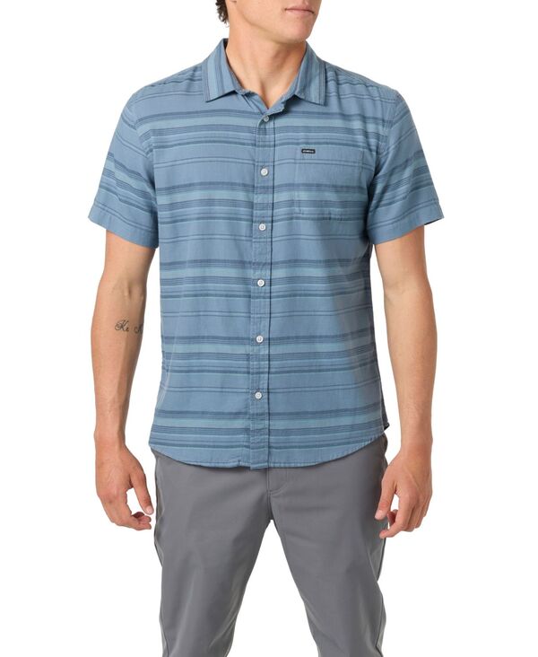 オニール メンズ トップス シャツ O'Neill Men's Seafaring Stripe Stretch Shirt Blue mirage ブルー
