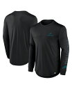 【送料無料】 ファナティクス メンズ Tシャツ トップス Men's Black Philadelphia Eagles Blackout Long Sleeve T-Shirt Black