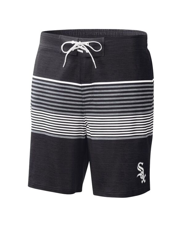 カール バンクス メンズ 水着 ハーフパンツ・ショーツ スイム/サーフ Black G-III Sports by Carl Banks Men's Black Chicago White Sox Coastline Volley Swim Shorts