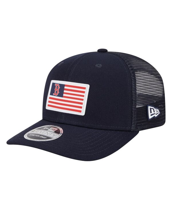 ˥塼  ꡼ ˹ New Era Men's Navy Boston Red Sox Flag 9SEVENTY Stretch-Snap...
