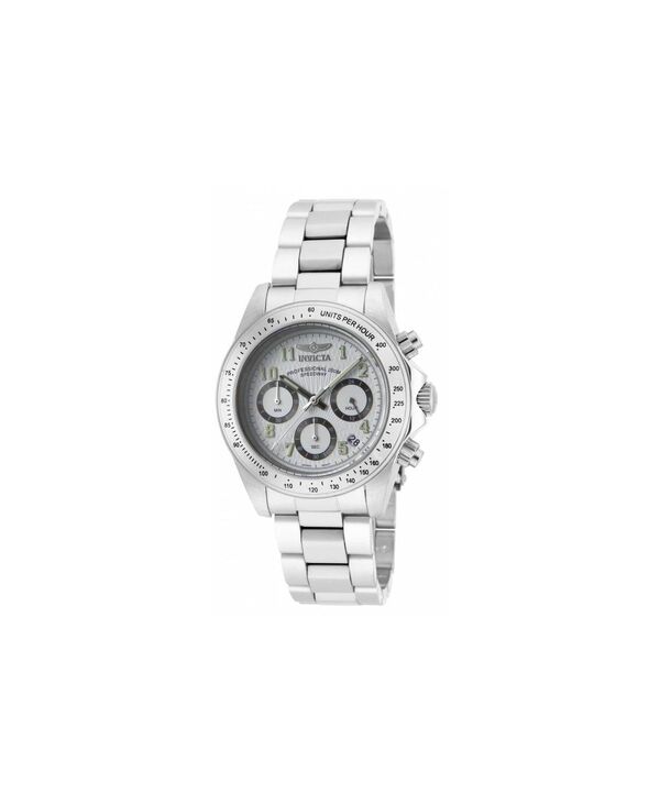 【送料無料】 インビクタ メンズ 腕時計 アクセサリー Men's 17023 Speedway Quartz Chronograph White Dial Watch Silver