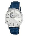 【送料無料】 ポルサモンブリュー メンズ 腕時計 アクセサリー Men's Parker Genuine Leather Watch 831CPAL Silver tone and blue