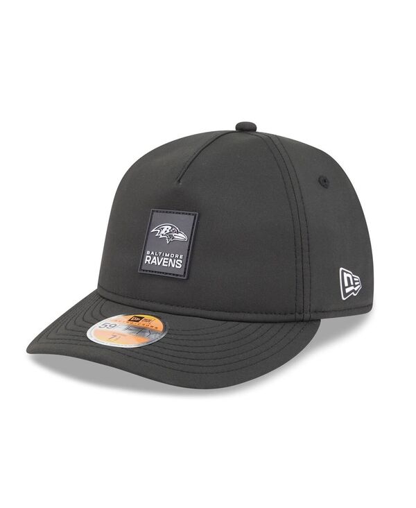 ニューエラ メンズ アクセサリー 帽子 New Era Men's Black Baltimore Ravens 2025 Sideline Retro Crown 59FIFTY Fitted Hat Black ブラック(4)
