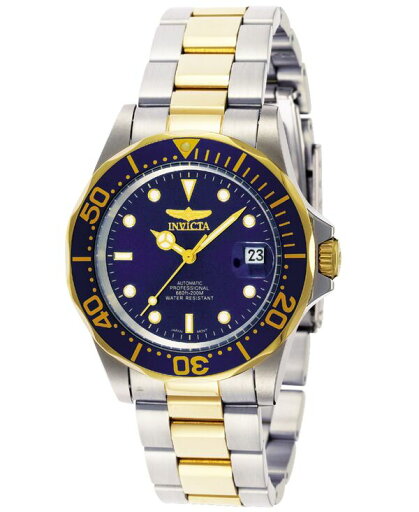 【送料無料】 インビクタ メンズ 腕時計 アクセサリー Men's 8928 Pro Diver Automatic 3 Hand Blue Dial Watch Gold 【送料無料】 インビクタ メンズ 腕時計 アクセサリー Men's 8928 Pro Diver Automatic 3 Hand Blue Dial Watch Gold