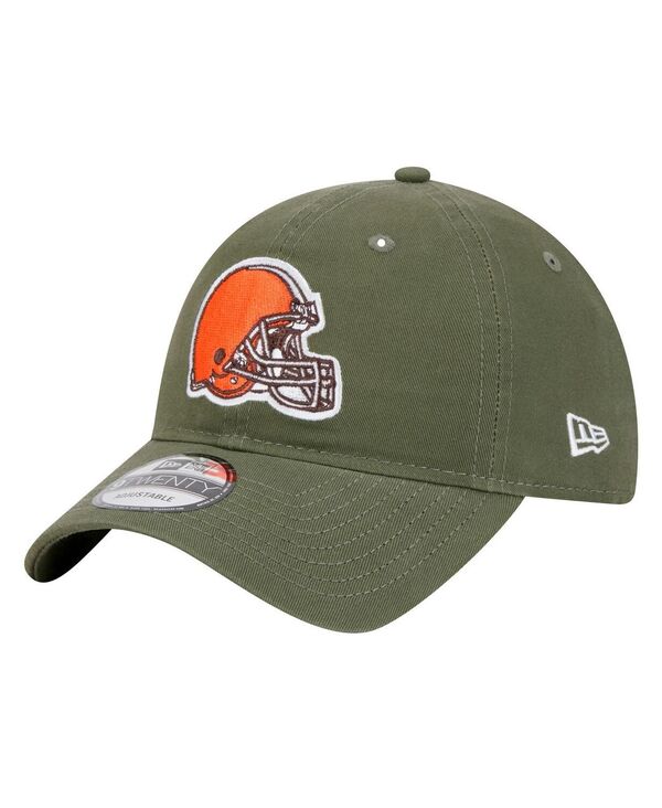˥塼  ꡼ ˹ New Era Men's Olive Cleveland Browns Main 9TWENTY Adjustable...