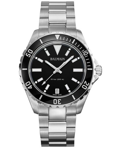 【送料無料】 バルマン メンズ 腕時計 アクセサリー Men's Swiss Ophrys Stainless Steel Bracelet Watch 43mm Black 【送料無料】 バルマン メンズ 腕時計 アクセサリー Men's Swiss Ophrys Stainless Steel Bracelet Watch 43mm Black
