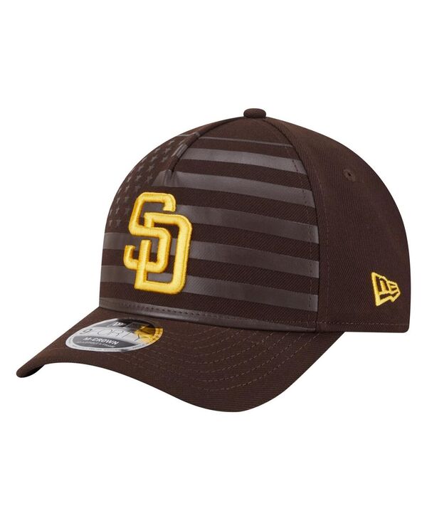 ˥塼  ꡼ ˹ New Era Men's Brown San Diego Padres American Flag 9FORTY M-...