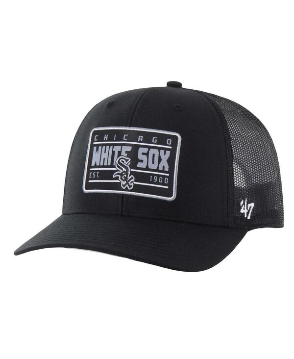 47 ブランド メンズ アクセサリー 帽子 '47 Brand Men's Black Chicago White Sox Hardline Trucker Adjustable Hat Black ブラック(4)