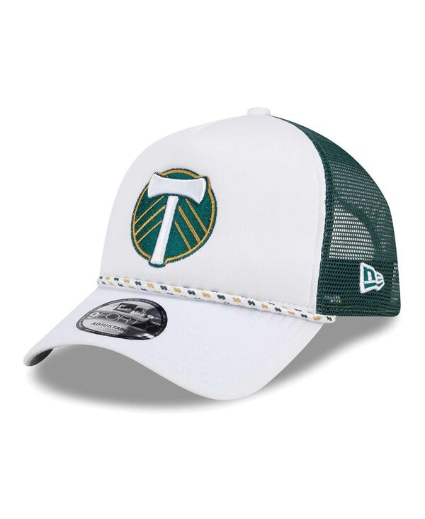 ニューエラ メンズ アクセサリー 帽子 New Era Men's White/Green Portland Timbers Court Sport Foam ...