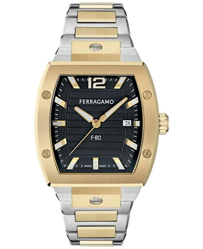 【送料無料】 フェラガモ メンズ 腕時計 アクセサリー Men's Swiss F-80 Tonneau Two-Tone Stainless Steel Bracelet Watch 42mm Two Tone 【送料無料】 フェラガモ メンズ 腕時計 アクセサリー Men's Swiss F-80 Tonneau Two-Tone Stainless Steel Bracelet Watch 42mm Two Tone