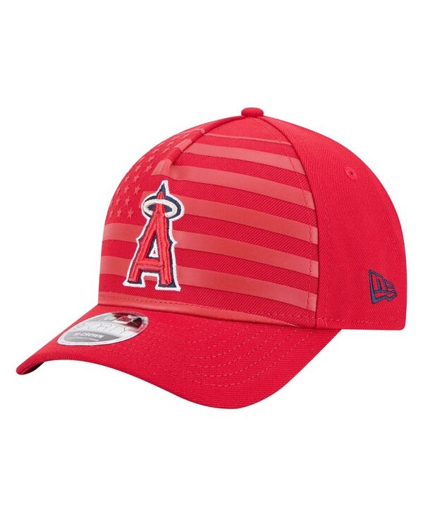 ˥塼  ꡼ ˹ New Era Men's Red Los Angeles Angels American Flag 9FORTY M-...