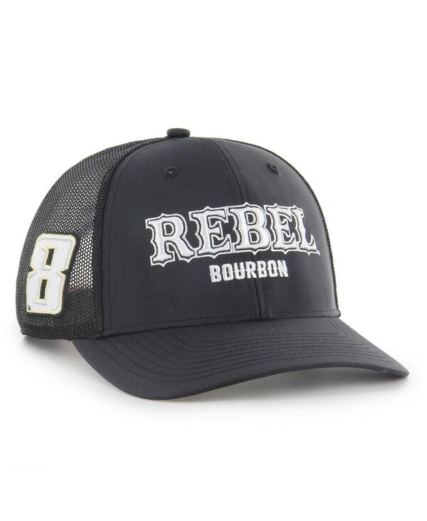 47 ブランド メンズ アクセサリー 帽子 '47 Brand Men's Black Kyle Busch Rebel Bourbon Trucker Adj...