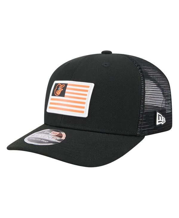 ˥塼  ꡼ ˹ New Era Men's Black Baltimore Orioles Flag 9SEVENTY Stretch-...
