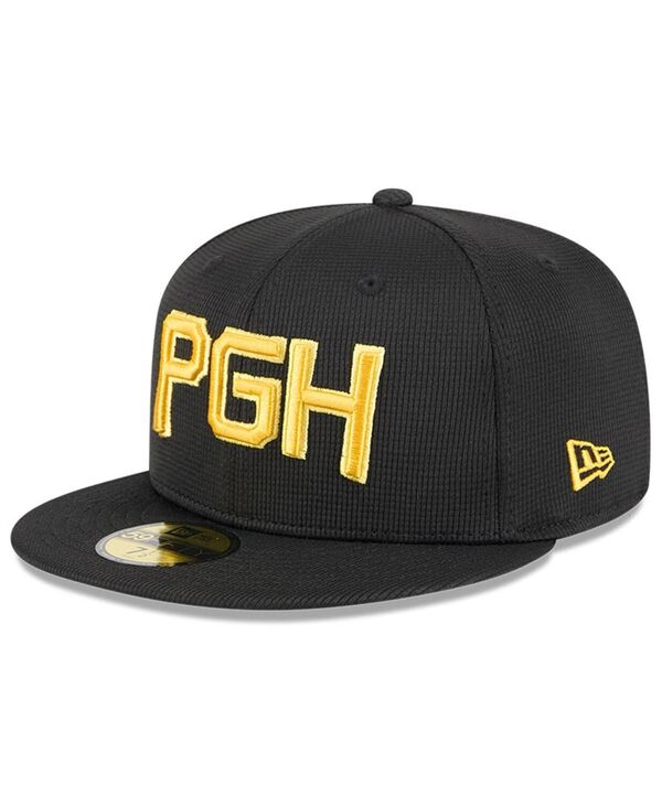 ニューエラ メンズ アクセサリー 帽子 New Era Men's Black Pittsburgh Pirates City Connect Batting Practice 59FIFTY Fitted Hat Black ブラック