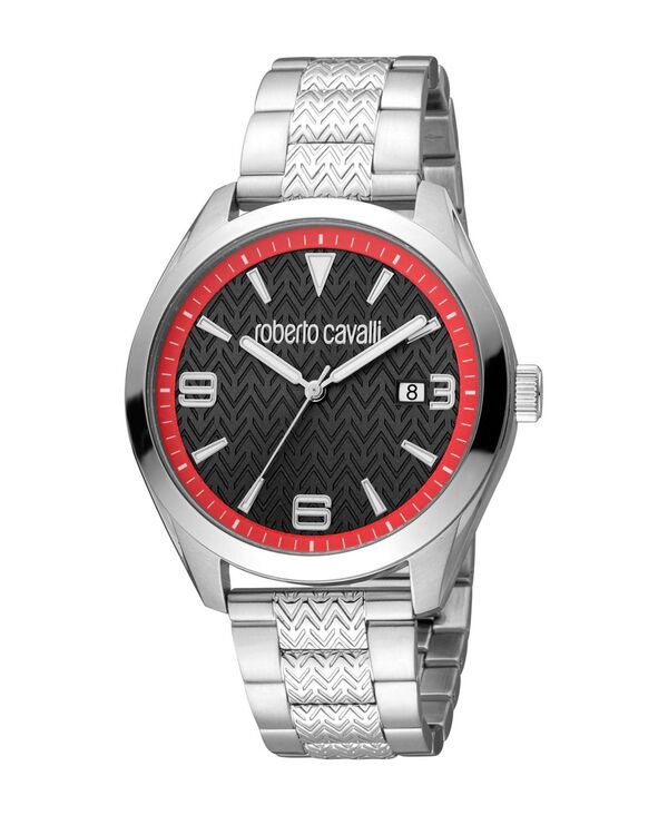 ロベルトカヴァリ メンズ アクセサリー 腕時計 Roberto Cavalli Men's Classic Black Dial Watch - RC5G048M0065 Black ブラック