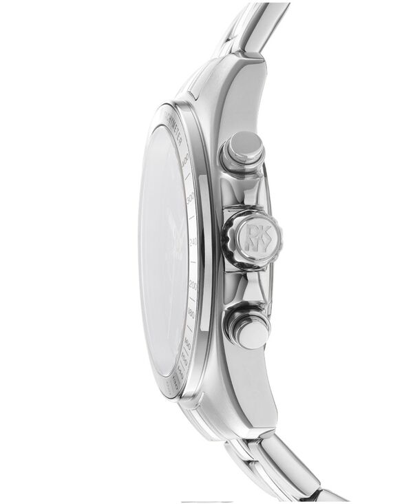 【送料無料】 ダナ キャラン ニューヨーク メンズ 腕時計 アクセサリー Men's Central Park Chronograph Stainless Steel Bracelet Watch 42mm Silver