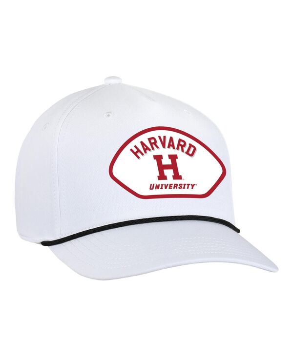 アヘッド メンズ アクセサリー 帽子 Ahead Men'sWhite Harvard Crimson Alto Rope Adjustable Hat Whit..