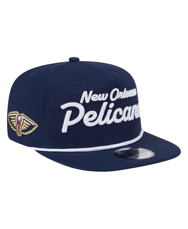 ニューエラ メンズ アクセサリー 帽子 New Era Men's Navy New Orleans Pelicans Team Text Golfer Sna...