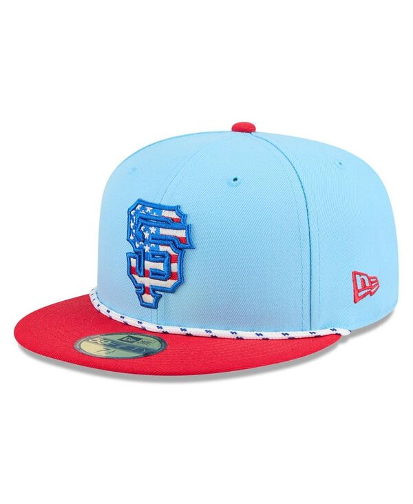 ニューエラ メンズ アクセサリー 帽子 New Era Men's Light Blue/Red San Francisco Giants 2025 Fourt...