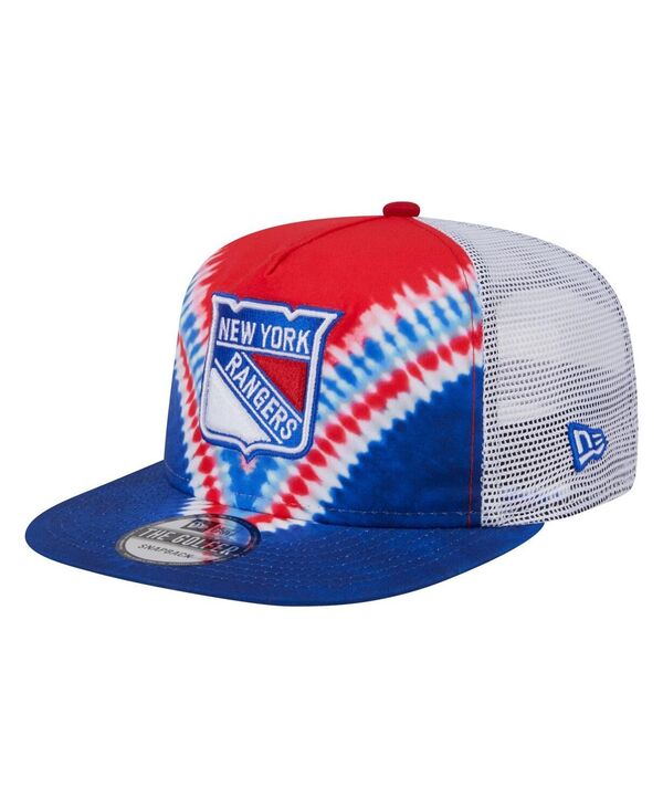 ニューエラ メンズ アクセサリー 帽子 New Era Men's Blue/Red New York Rangers Throwback V-Dye Adju...