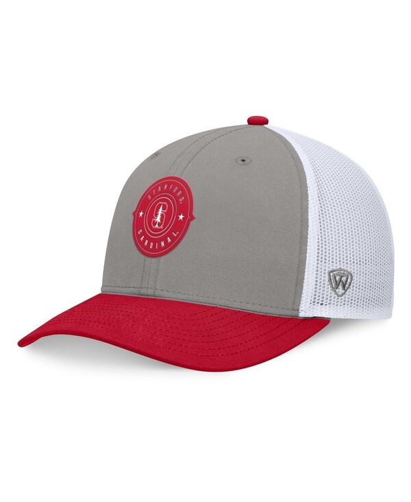 トップオブザワールド メンズ アクセサリー 帽子 Top of the World Men's Gray/Cardinal Stanford Cardinal Rob Trucker Adjustable Hat Gray Cardinal グレー