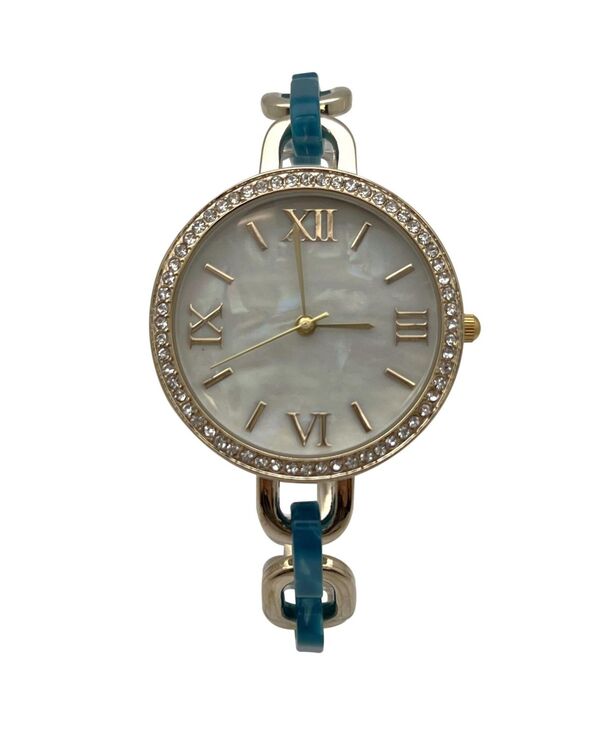オリビアプラット レディース アクセサリー 腕時計 Olivia Pratt Turquoise Bracelet Style Metal and Tortoise Women Watch Turquoise ターコイズ