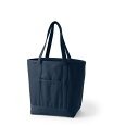 【送料無料】 ランズエンド レディース ボストンバッグ バッグ Large Solid Canvas Pocket Tote with Open Top and...