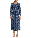 【送料無料】 ランズエンド レディース ナイトウェア アンダーウェア Women's Cotton Long Sleeve Midcalf Nightgown ...