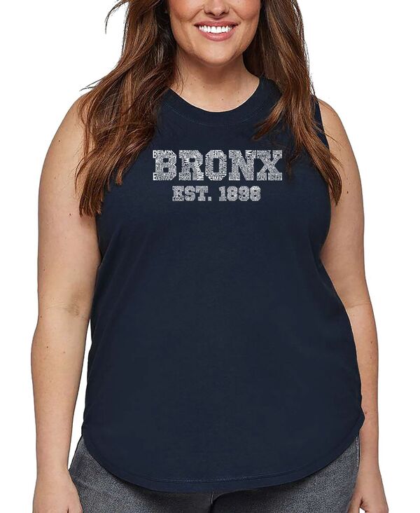 ReVida ŷԾŹ㤨֥륨ݥåץ ǥ ȥåץ 󥯥ȥå ץ饹 LA Pop Art Plus Size Popular Neighborhoods in Bronx Word Art Tank Top Navy ͥӡפβǤʤ6,980ߤˤʤޤ