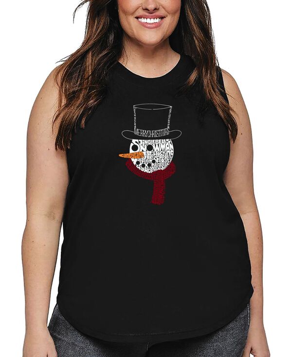 エルエーポップアート レディース トップス タンクトップ プラスサイズ LA Pop Art Plus Size Snowman ..