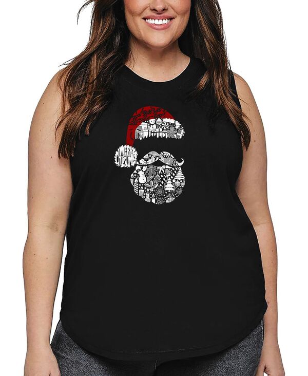 エルエーポップアート レディース トップス タンクトップ プラスサイズ LA Pop Art Plus Size Santa Pi..