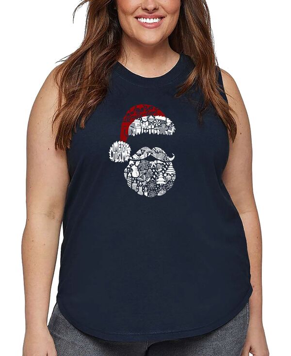 エルエーポップアート レディース トップス タンクトップ プラスサイズ LA Pop Art Plus Size Santa Pi..