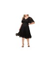 【送料無料】 キヨナ レディース ワンピース トップス Plus Size Camille Lace Cocktail Dress Onyx