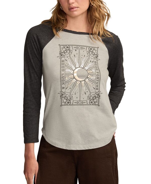 ラッキーブランド レディース トップス シャツ Tシャツ Lucky Brand Women's Good Fortune Sun Poster ..