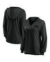 【送料無料】 ファナティクス レディース パーカー・スウェット アウター Women's Kansas City Chiefs Blackout Slub Hoodie V-Neck Long Sleeve Sweatshirt Black