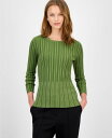 【送料無料】 ティー・タハリ レディース シャツ トップス Women's Variegated Crewneck Knit Top Forest Moss