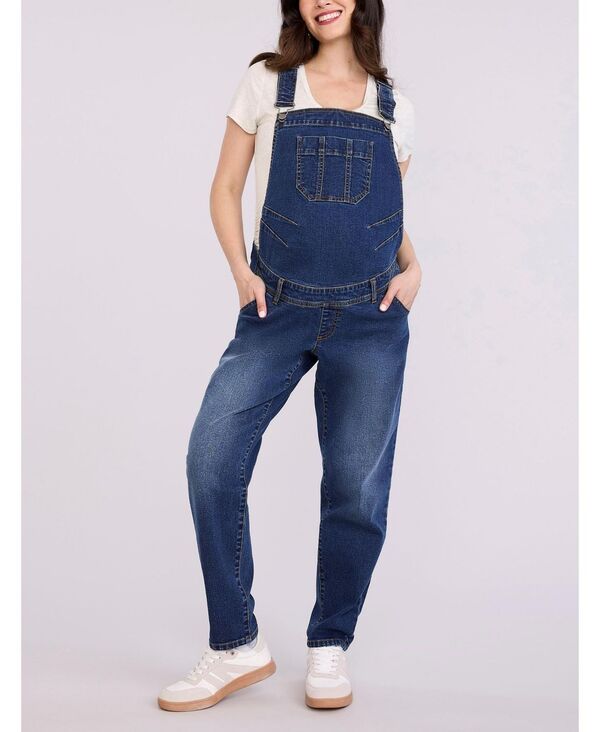 【送料無料】 マザーフッドマタニティー レディース カジュアルパンツ ボトムス Women's Relaxed Fit Maternity Denim Overall - Motherhood Maternity Skoll wash