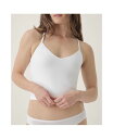 【送料無料】 パクト レディース ブラジャー アンダーウェア Women's Everyday Shelf Bra Cropped Camisole White
