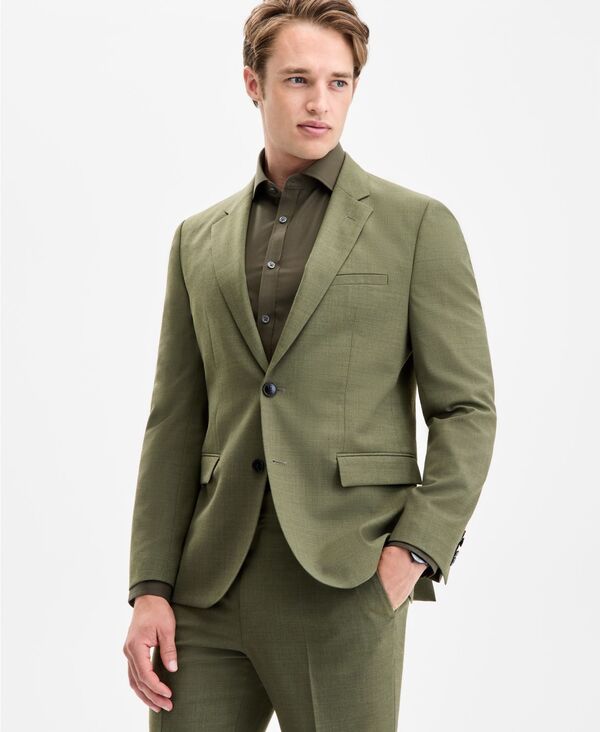 ヒューゴボス メンズ アウター ジャケット・ブルゾン ジャケット Hugo Boss Men's Modern-Fit Solid Suit Jacket Green グリーン