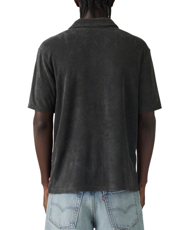 リーバイス メンズ トップス ポロシャツ パイル シャツ Levi's Men's Terry Pocket Polo Shirt Dk Phantom