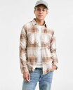 【送料無料】 サンストーン メンズ シャツ トップス Men's Curry Long-Sleeve Cotton Flannel Plaid Shirt, Macy's Exclusive Vintage White