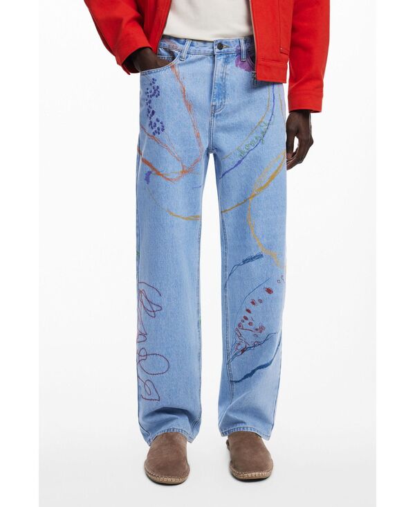 デジグアル メンズ ボトムス デニムパンツ パンツ デニム Desigual Men's Arty denim trousers Medium blue ブルー