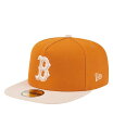 ニューエラ メンズ アクセサリー 帽子 New Era Men's Orange/Light Beige Boston Red Sox Two-Tone Col...