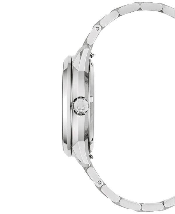 【送料無料】 ブロバ メンズ 腕時計 アクセサリー Men's Classic Sutton Automatic Silver-Tone Stainless Steel Bracelet Watch 40mm Silver-tone