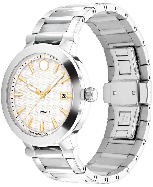 【送料無料】 モバド メンズ 腕時計 アクセサリー Men's Vizio Swiss Automatic Stainless Steel Watch, 41mm Silver-tone