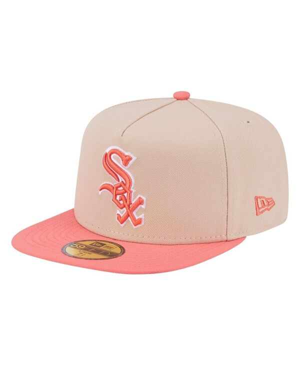 ˥塼  ꡼ ˹ New Era Men's Light Beige/Coral Chicago White Sox Two-Tone C...