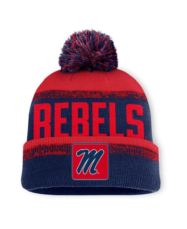 ファナティクス メンズ アクセサリー 帽子 ニット Fanatics Men's Navy/Red Ole Miss Rebels Thrive Cuffed ...