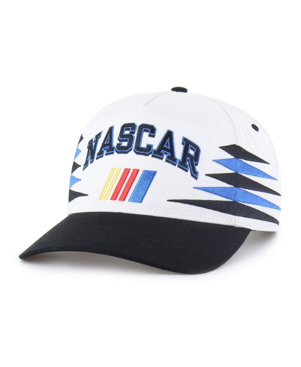 47 ブランド メンズ アクセサリー 帽子 '47 Brand Men's White/Black NASCAR Diamond Cut Hitch Adjus...