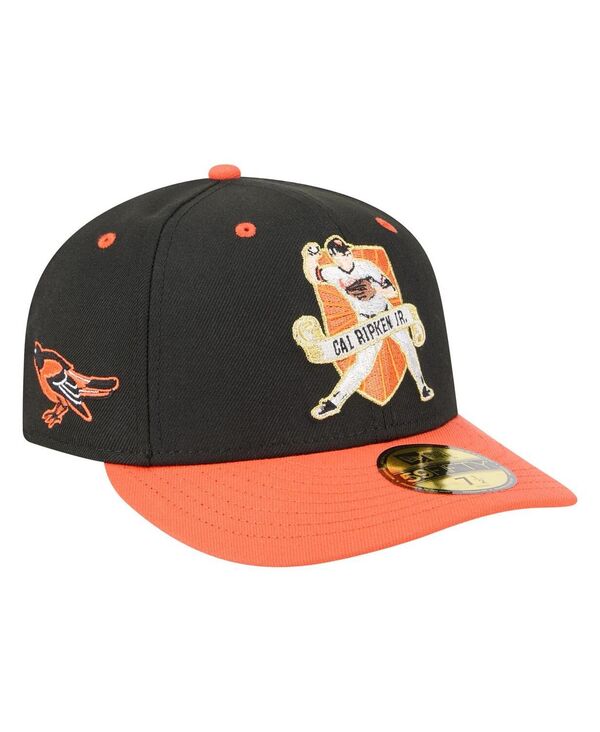 ニューエラ メンズ アクセサリー 帽子 New Era Men's Cal Ripken Jr. Black Baltimore Orioles 59FIFTY...